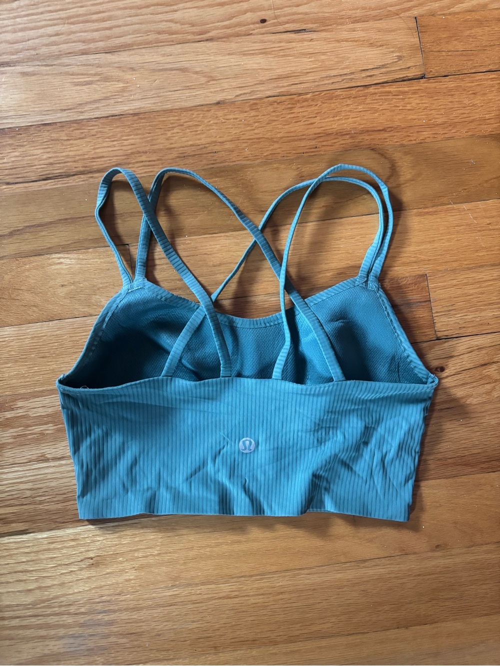 lululemon athletica Teal Ribbed Crisscross Sports Bra - Picture 2 of 2